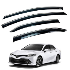 Вітровики для Toyota Camry V70 2017-... седан з хром молдингом (DEFL)