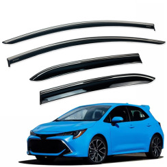 Вітровики для Toyota COROLLA хетчбек 2019-... з хром молдингом (HAWK)