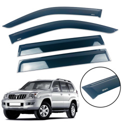 Ветровики для Toyota LC 120 Prado/GX 470 2003-2010 накладные шир.11cm (DEFL)