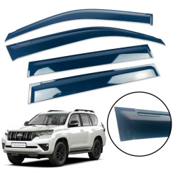 Ветровики для Toyota LC 150 Prado/GX 460 2010-... накладные (DEFL)