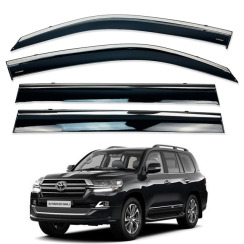 Вітровики для Toyota LC 200/LX 570 2008-... комплект 4 шт. з хром молдингом (HAWK)