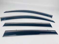 Вітровики для Toyota RAV-4 2006-2013 Long USA з хром молдингом (DEFL). Фото 5