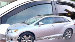 Вітровики для Toyota Venza 2008-2017 4D (вставні, комплект 4 шт) версія USA (LSE) (Heko)