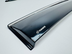 Вітровики для Volkswagen Caddy 2020-... з хром молдингом (HAWK). Фото 4