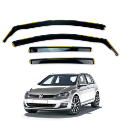Ветровики для Volkswagen GOLF 7 вставные хэтчбек (HAWK)