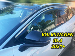 Вітровики для Volkswagen ID.4 2021-... ХРОМ з хром молдингом (DEFL). Фото 5