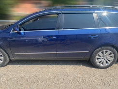 Ветровики для Volkswagen Passat B6/B7 2005-2015 Variant с хром молдингом (DEFL). Фото 4