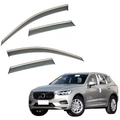 Вітровики для Volvo XC60 2018-... комплект 4 шт. з хром молдингом (HAWK)