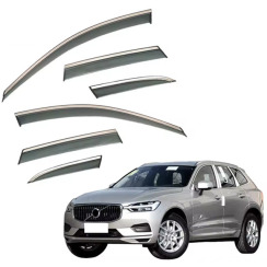 Вітровики для Volvo XC60 2018-... 6ШТ. з хром молдингом (HAWK)