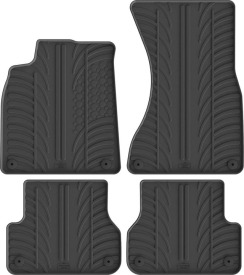 Резиновые коврики в салон для Audi A6/S6/RS6 (mkIV)(C7) 2011-2018 / A7/S7/RS7 (mkI) 2010-2018 комплект из 4 штук (Gledring)