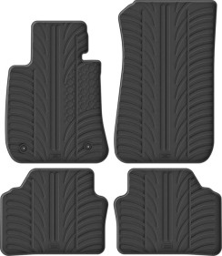 Резиновые коврики в салон для BMW 3-series (E90; E91) 2004-2013 комплект из 4 штук (Gledring)