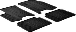 Резиновые коврики в салон для Chevrolet Aveo (mkI) 2006-2011 комплект из 4 штук (Gledring)