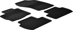 Гумові килимки в салон для Mitsubishi Outlander (mkII) 2006-2013; Peugeot 4007 (mkI) 2007-2012; Citroen C-Crosser (mkI) 2007-2012 комплект з 4 штук (Gledring)