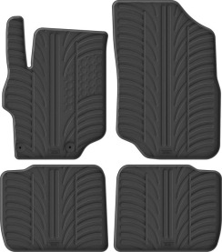 Гумові килимки в салон для Citroen C-Elysee (mkI) 2012-2022; Peugeot 301 (mkI) 2012→ комплект з 4 штук (Gledring)