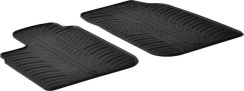 Гумові килимки в салон для Renault Logan (mkI) 2004-2012; Dacia Logan (mkI) 2004-2012 (1 ряд) комплект з 2 штук (Gledring)