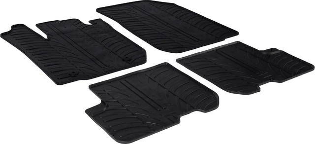 Резиновые коврики в салон для Renault Logan (mkII) 2012-2020 / Sandero (mkII) 2012-2020; Dacia Logan (mkII) 2012-2020 / Sandero (mkII) 2012-2020 комплект из 4 штук (Gledring)