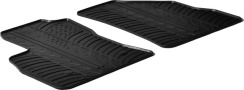 Резиновые коврики в салон для Fiat Doblo (mkII) 2010-2022; Opel Combo (mkIV)(D) 2011-2017; RAM ProMaster City (mkI) 2010→ (1 ряд) комплект из 2 штук (Gledring)