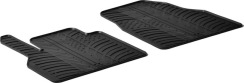 Гумові килимки в салон для Renault Kangoo (mkII) 2007-2021; Mercedes-Benz Citan (W415) 2012-2021 (1 ряд) комплект з 2 штук (Gledring)