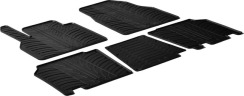 Гумові килимки в салон для Renault Kangoo (mkII) 2007-2021; Mercedes-Benz Citan (W415) 2012-2021 (1-2 ряд) комплект з 5 штук (Gledring)