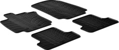 Резиновые коврики в салон для Renault Clio (mkIII) 2005-2014 комплект из 4 штук (Gledring)