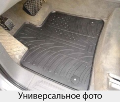 Гумові килимки в салон для Skoda Roomster (mkI) 2006-2015 / Praktik (mkI) 2006-2015 (1 ряд) комплект з 2 штук (Gledring). Фото 4