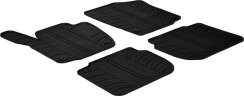 Гумові килимки в салон для Skoda Rapid (mkI) 2012-2019; Seat Toledo (mkIV) 2012-2019 (МКПП) комплект з 4 штук (Gledring)