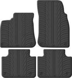 Гумові килимки в салон для Volkswagen Touareg (mkII) 2010-2018; Porsche Cayenne (mkII) 2010-2018 комплект з 4 штук (Gledring)
