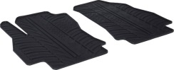 Гумові килимки в салон для Citroen Nemo (mkI); Fiat Fiorino (mkIII); Peugeot Bipper (mkI) 2007-2021 (1 ряд) комплект з 2 штук (Gledring)