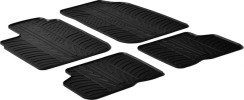 Гумові килимки в салон для Renault Logan (mkI) 2004-2012; Dacia Logan (mkI) 2004-2012 комплект з 4 штук (Gledring)