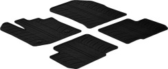 Резиновые коврики в салон для Renault Lodgy (mkI) 2012-2022; Dacia Lodgy (mkI) 2012-2022 комплект из 4 штук (Gledring)