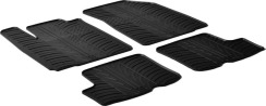 Гумові килимки в салон для Renault Sandero (mkI) 2007-2012; Dacia Sandero (mkI) 2007-2012 комплект з 4 штук (Gledring)