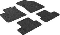 Гумові килимки в салон для Renault Megane (mkIV) 2015-2024 (МКПП) комплект з 4 штук (Gledring)