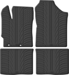Гумові килимки в салон для Toyota Yaris (mkIII) 2010-2020 (5-дв.) комплект з 4 штук (Gledring)