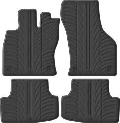 Гумові килимки в салон для Volkswagen Golf (mkVII) 2012-2021 / (mkVIII) 2019→ ; Seat Leon (mkIII) 2012-2020 (5-дв. хетчбек) комплект з 4 штук (Gledring)