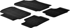 Гумові килимки в салон для Volkswagen Up! (mkI) 2011-2023; Seat Mii (mkI) 2011-2021; Skoda Citigo (mkI) 2011-2020 комплект з 4 штук (Gledring)