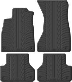 Резиновые коврики в салон для Audi A4/S4/RS4 (mkV)(B9) 2015-2023 комплект из 4 штук (Gledring)