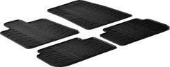 Гумові килимки в салон для Peugeot 407 (mkI) 2004-2011 комплект з 4 штук (Gledring)