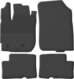 Резиновые коврики в салон для Renault Duster (mkI) 2014-2017; Dacia Duster (mkI) 2014-2017 комплект из 4 штук (Gledring)