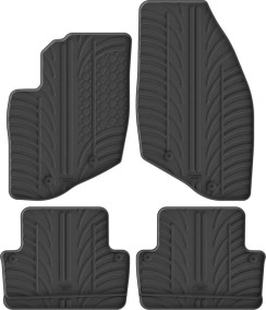 Резиновые коврики в салон для Volvo S60 (mkI) 2001-2010 / V70 (mkII) 2000-2008 / XC70 (mkII) 2000-2008 комплект из 4 штук (Gledring)