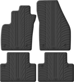 Гумові килимки в салон для Volvo S40 (mkII) 2004-2012 / V50 (mkI) 2004-2012 (МКПП) комплект з 4 штук (Gledring)