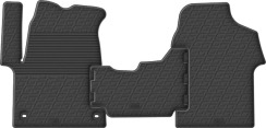 Гумові килимки в салон для Citroen Jumpy (mkIII) / SpaceTourer (mkI); Peugeot Expert (mkIII) / Traveller (mkI); Toyota ProAce (mkII) 2016→; Opel Vivaro (mkIII) / Zafira (mkIV)(D) 2019→; Fiat Scudo (mkII) / Ulysse (mkII) 2022→ (1 ряд) комплект з 3 штук (Gl