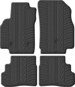 Гумові килимки в салон для Chevrolet Spark (mkIV) 2015-2022; Opel Karl (mkI) 2014-2019 комплект з 4 штук (Gledring)