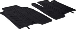 Гумові килимки в салон для Fiat Panda (mkIII) 2011-2014 (без клипс)(1 ряд) комплект з 2 штук (Gledring)