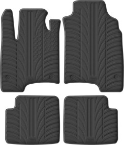 Резиновые коврики в салон для Fiat Panda (mkIII) 2014→ / Pandina (mkI) 2024→ (4 клипсы) комплект из 4 штук (Gledring)