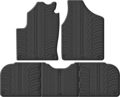 Резиновые коврики в салон для Volkswagen Sharan (mkI) 1995-2010; Seat Alhambra (mkI) 1996-2010 комплект из 5 штук (Gledring)
