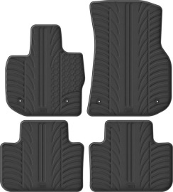 Резиновые коврики в салон для BMW X3 (G01) 2017-2024 / iX3 (G08) 2018→ (АКПП) комплект из 4 штук (Gledring)