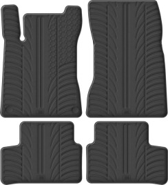 Гумові килимки в салон для Mercedes-Benz A-Class (W177; V177) / B-Class (W247) / GLA-Class (H247) 2018→ комплект з 4 штук (Gledring)