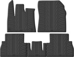 Гумові килимки в салон для Citroen Berlingo (mkIII); Peugeot Rifter (mkI); Opel Combo (mkV)(E); Toyota ProAce City (mkI) 2018→ (пассажир без регулировок)(круглые клипсы)(1-2 ряд) комплект з 5 штук (Gledring)