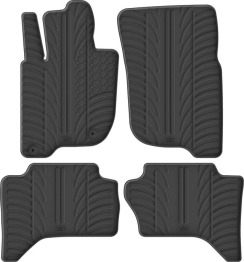 Гумові килимки в салон для Mitsubishi L200 (mkV) 2014-2023; Fiat Fullback (mkI) 2016-2019 (double cab) комплект з 4 штук (Gledring)