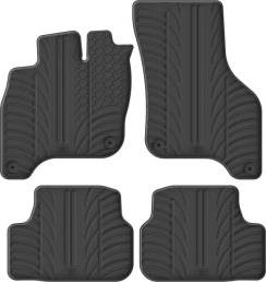 Резиновые коврики в салон для Volkswagen e-Golf (mkI) 2014-2021 комплект из 4 штук (Gledring)